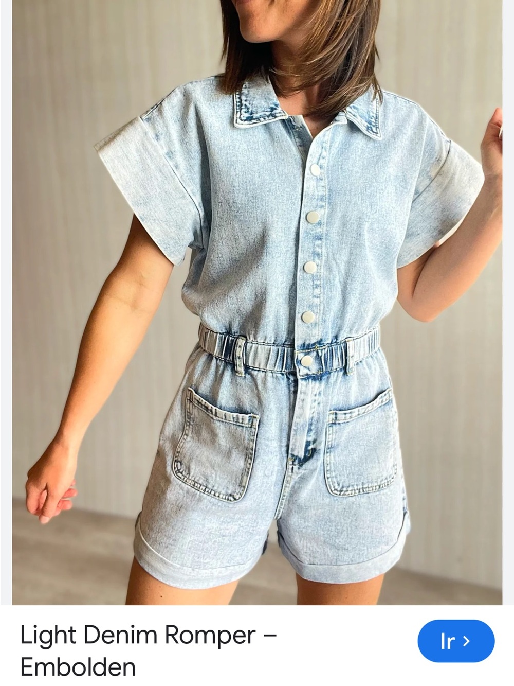 Zara Light Blue Denim Short Overalls